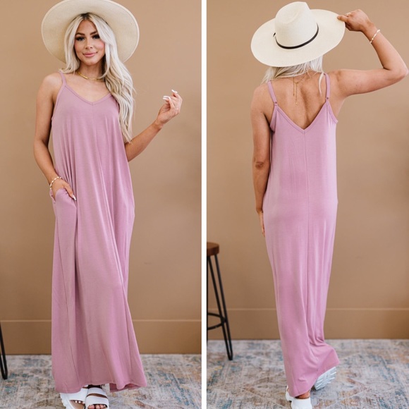 Light Rose Cami Maxi Dress (Plus Sizes Avail) - Picture 2 of 4